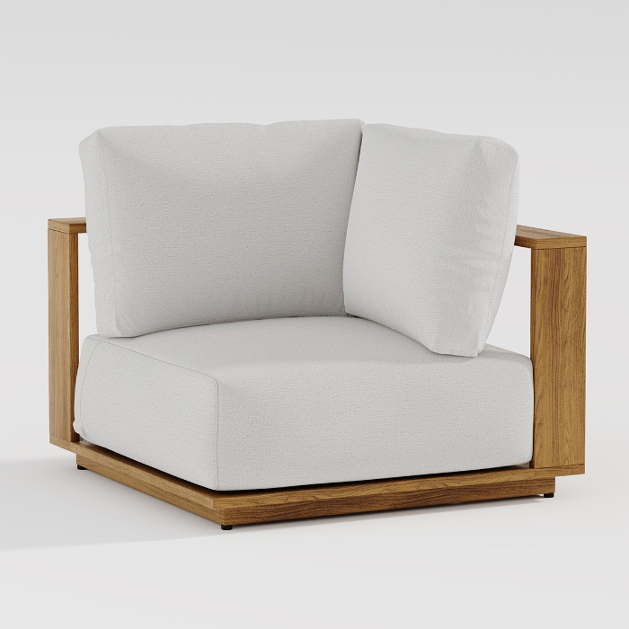 Tropitone Arlo Teak Square Corner Sectionals