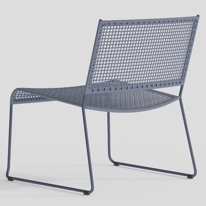 Bayfront Rope Armless Lounge Chair back