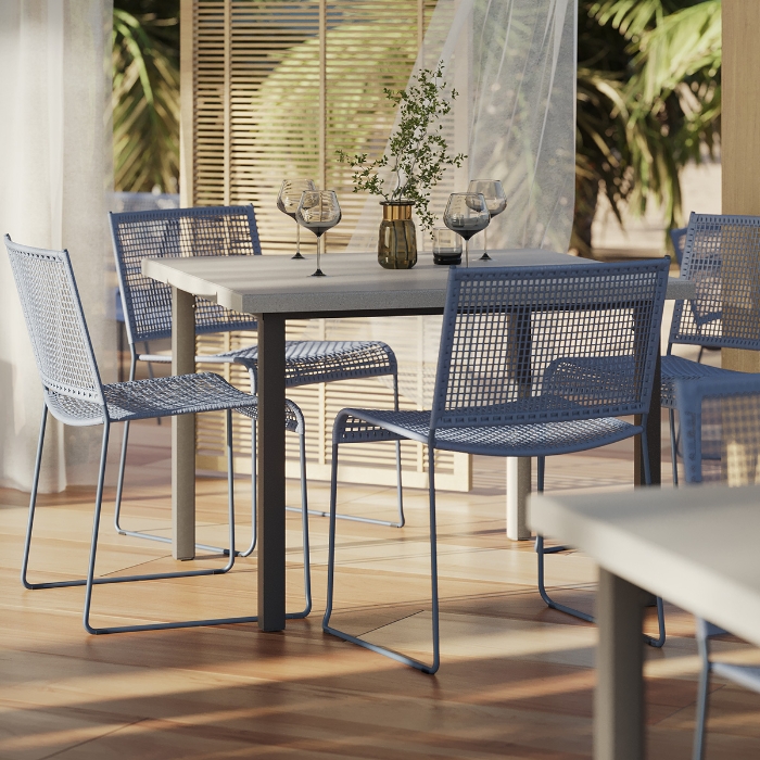Bayfront Rope Dining Set back