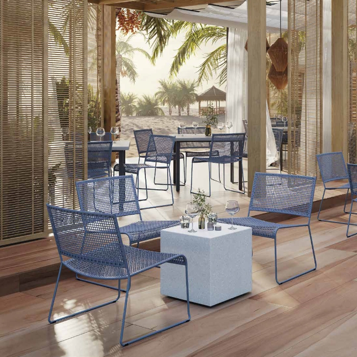 Bayfront Rope Armless Lounge Chair set