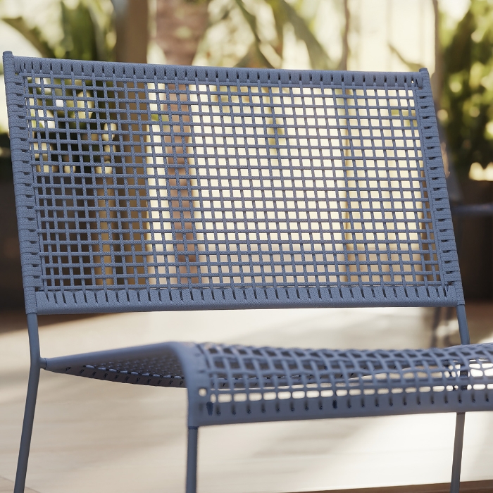 Bayfront Rope Armless Bar Stool front detail