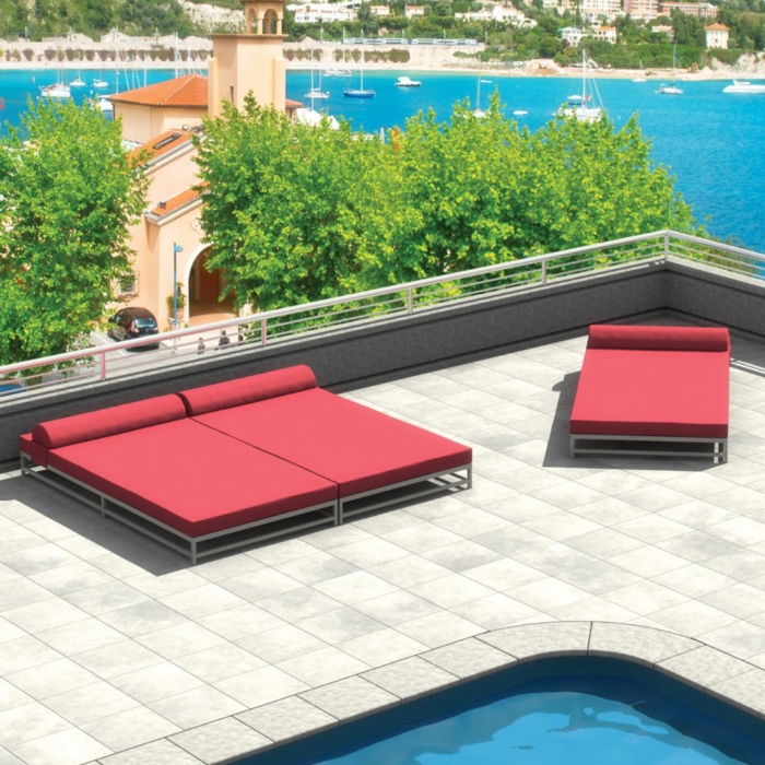Cabana Club sectional with headrest