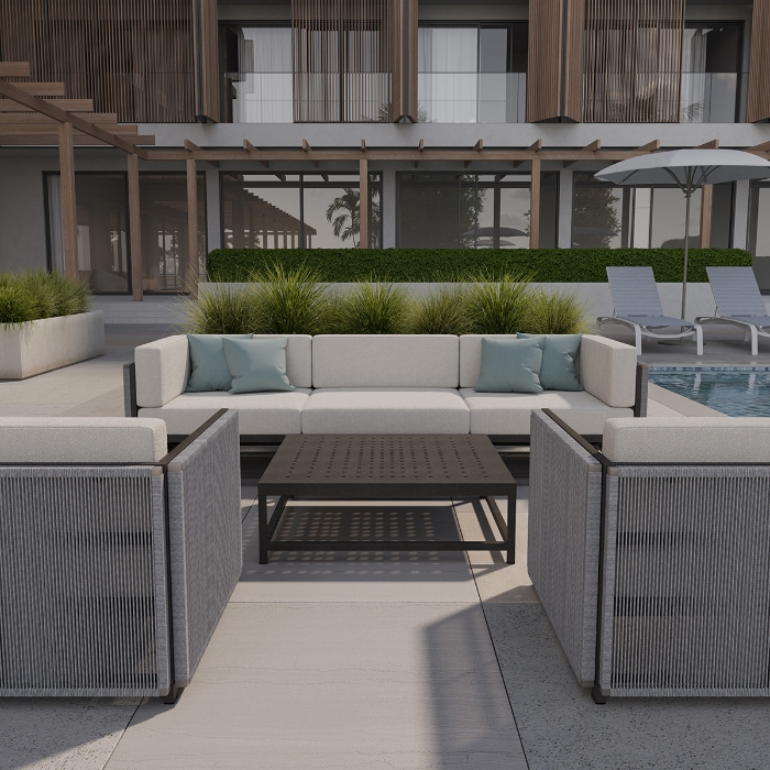 Cabana Club Rope sectional set