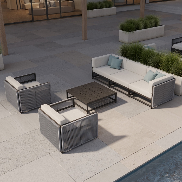Cabana Club Rope sectional set top