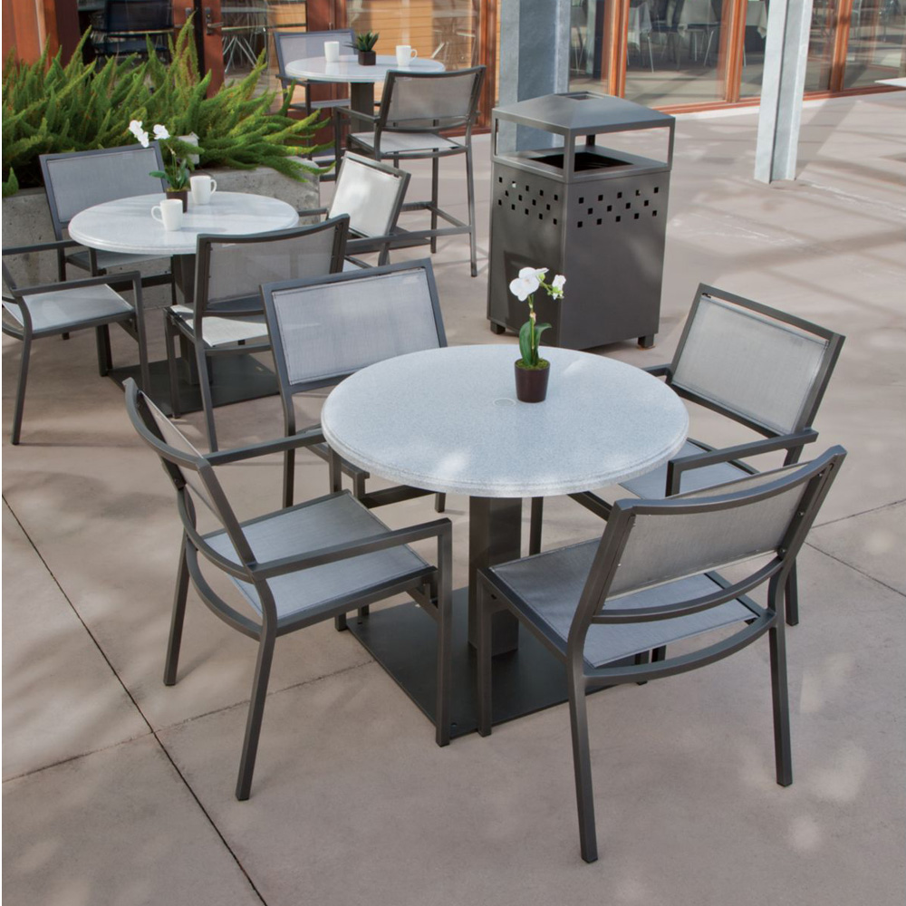 Tropitone aluminum ottoman with sling seating
