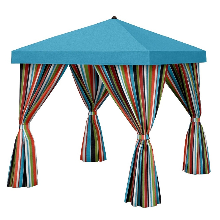 Tropitone 8' x 8' Square Cabana with Fabric Curtains - No Vent - NS008A238