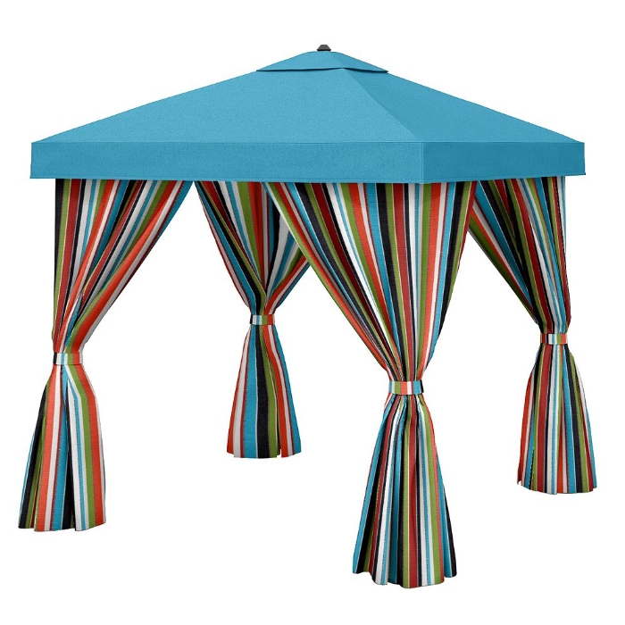 Tropitone 8' x 8' Square Cabana with Fabric Curtains - NS008A238V