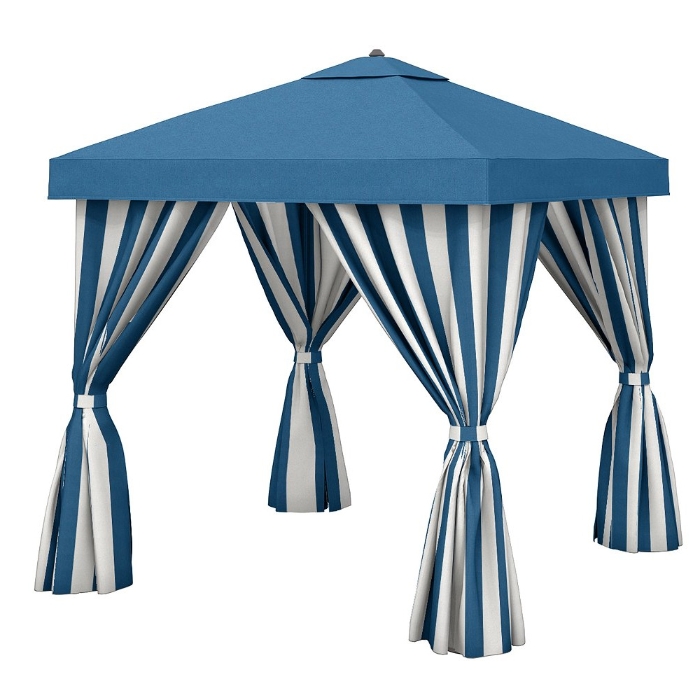 Tropitone 10' x 10' Square Cabana with Fabric Curtains - NS010A238V