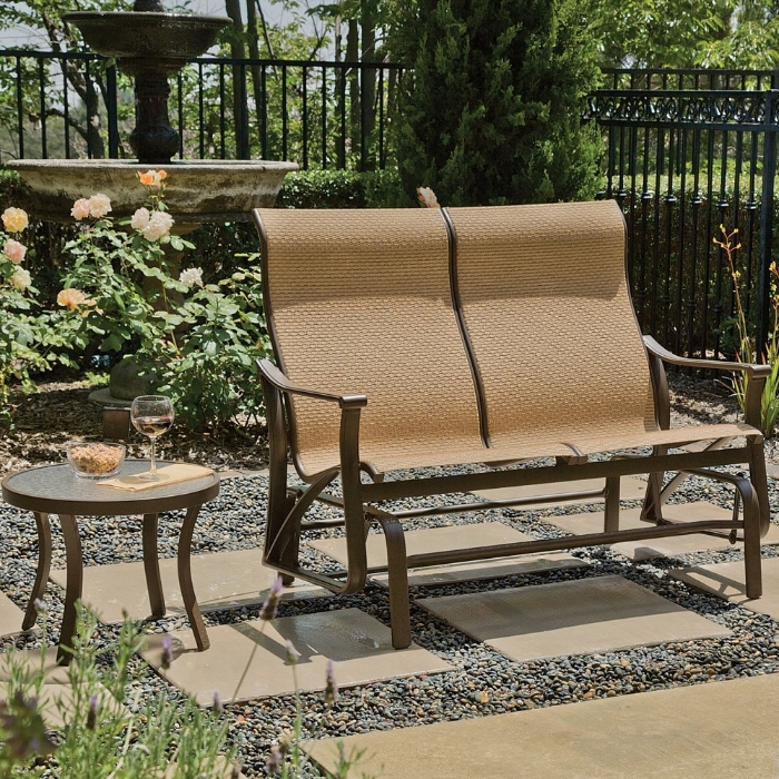 Corsica aluminum glider with sling seating