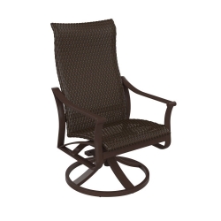 Tropitone Corsica Woven High Back Swivel Rocker Dining Chair - 161570WS