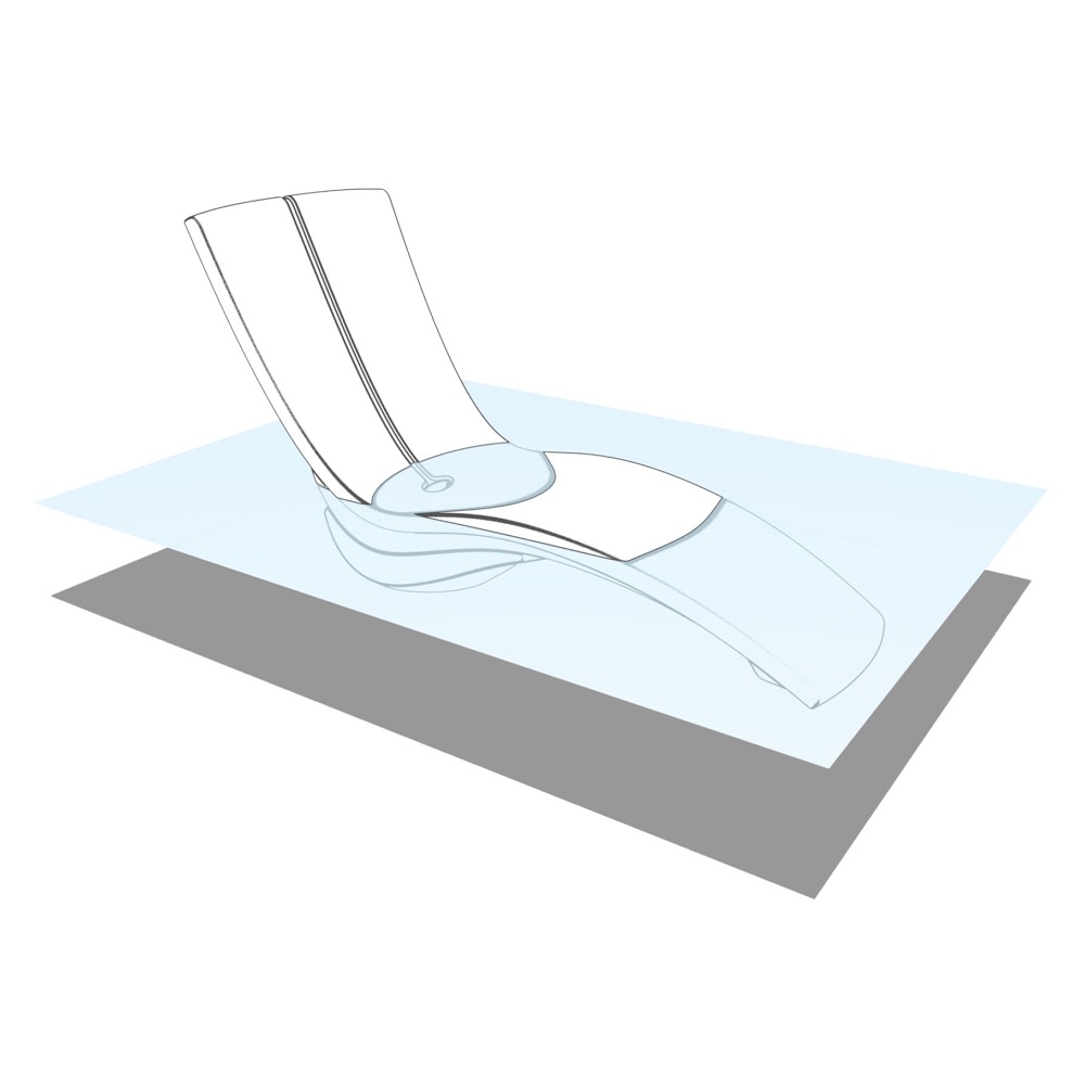 curve chaise with riser