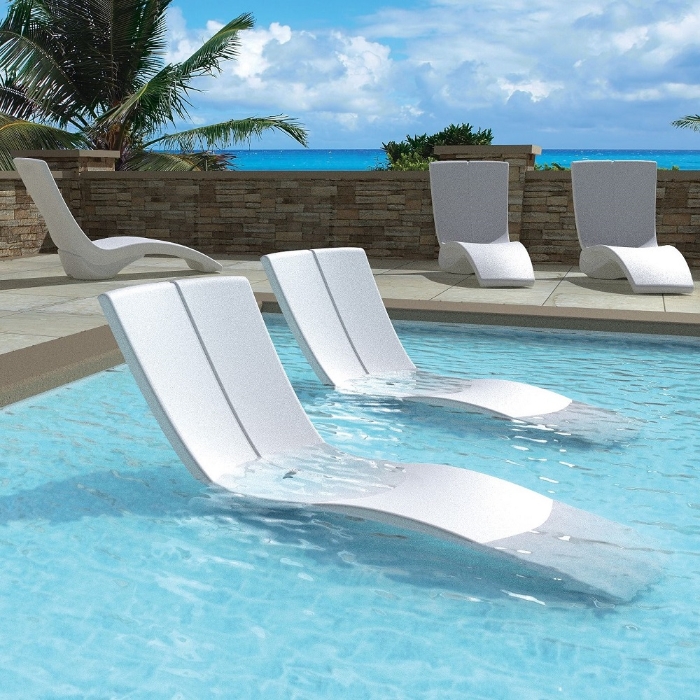 Curve marine grade polymer chaise