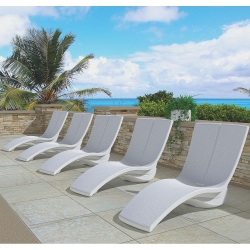 Tropitone Curve MGP Set of 5 Pool Ledge Loungers - TT-CURVE-SET3