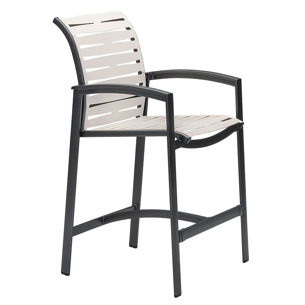 Tropitone Elance EZ Span Ribbon Strap Stationary Bar Stool - 471126RB