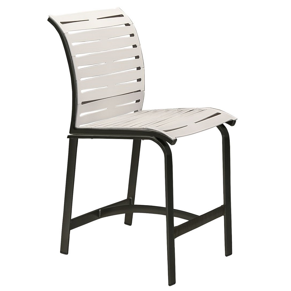 Tropitone Elance EZ Span Ribbon Strap Armless Counter Height Stool - 471429RB-25