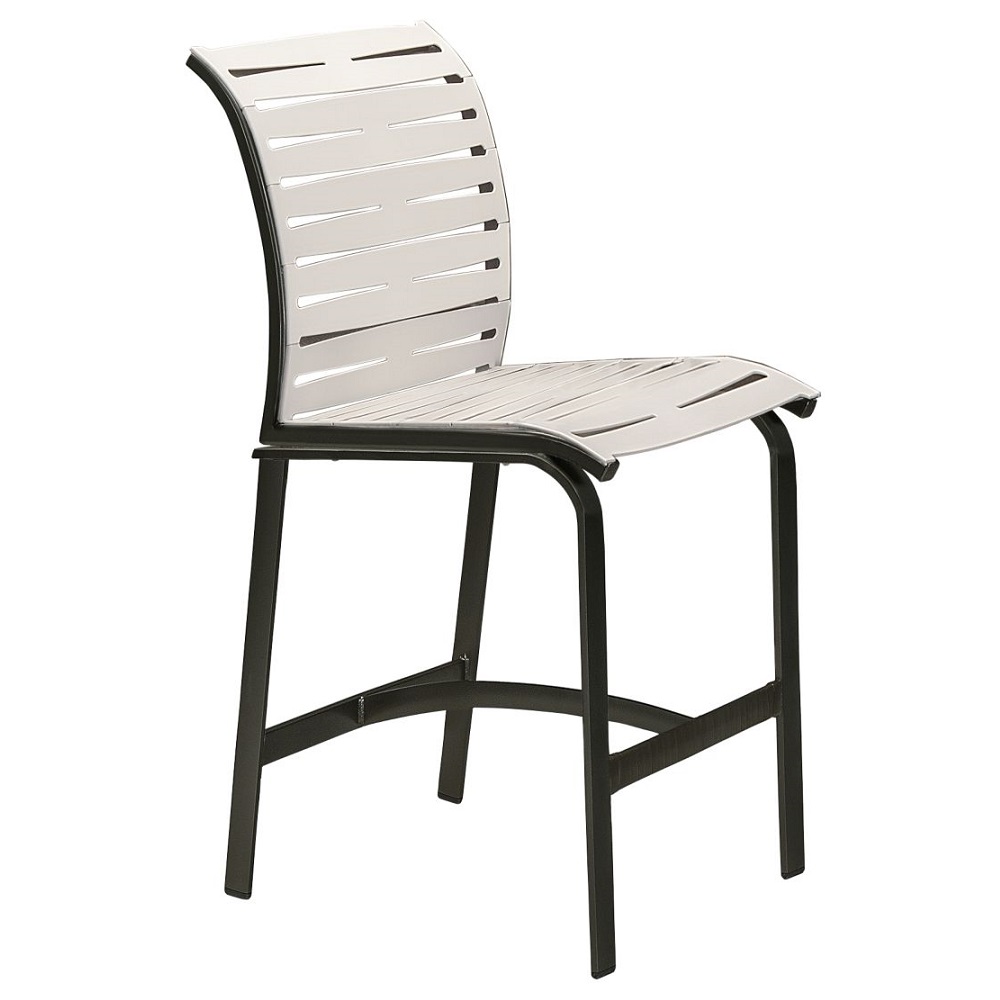 Tropitone Elance EZ Span Ribbon Strap Armless Bar Stool - 471429RB-28