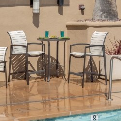 Tropitone Elance EZ Span Strap Outdoor Bar Set for 2 - TT-ELANCE-SET1