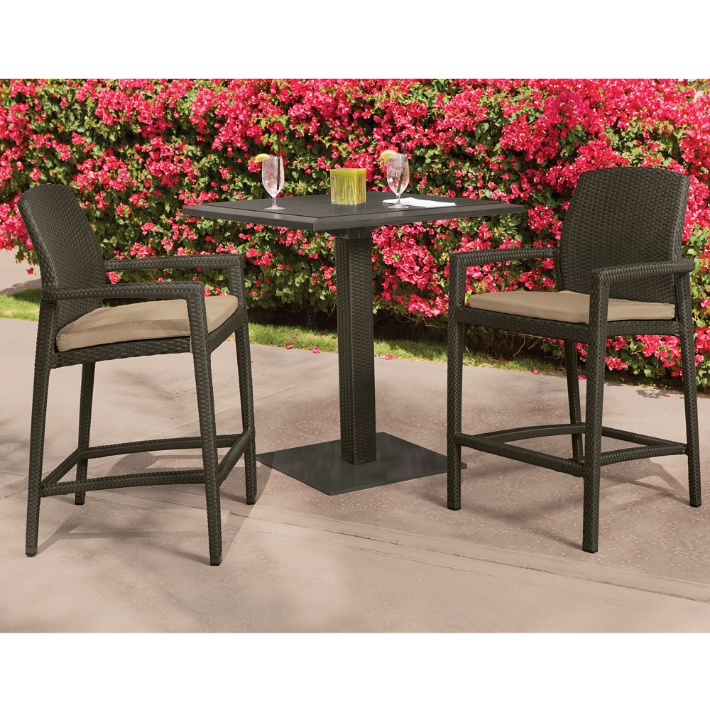 Tropitone Evo Woven Outdoor Bar Set for 2 - TT-EVO-SET4