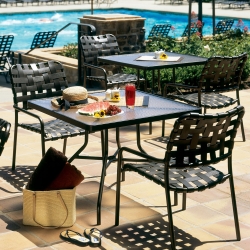 Tropitone Kahana Cross Strap Outdoor Bistro Set - TT-KAHANA-SET1