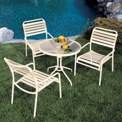 Tropitone Kahana Strap Outdoor Dining Set for 3 - TT-KAHANA-SET3