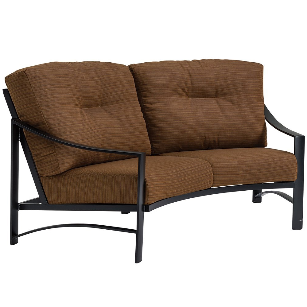 Tropitone Kenzo Cushion Crescent Love Seat with Arms - 391410CL