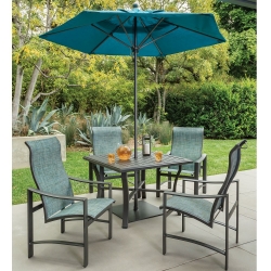 Tropitone Kenzo Sling Outdoor Dining Set for 4 - TT-KENZO-SET7