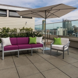 Tropitone Kor Cushion Modular Sofa with Lounge Chair - TT-KOR-SET4