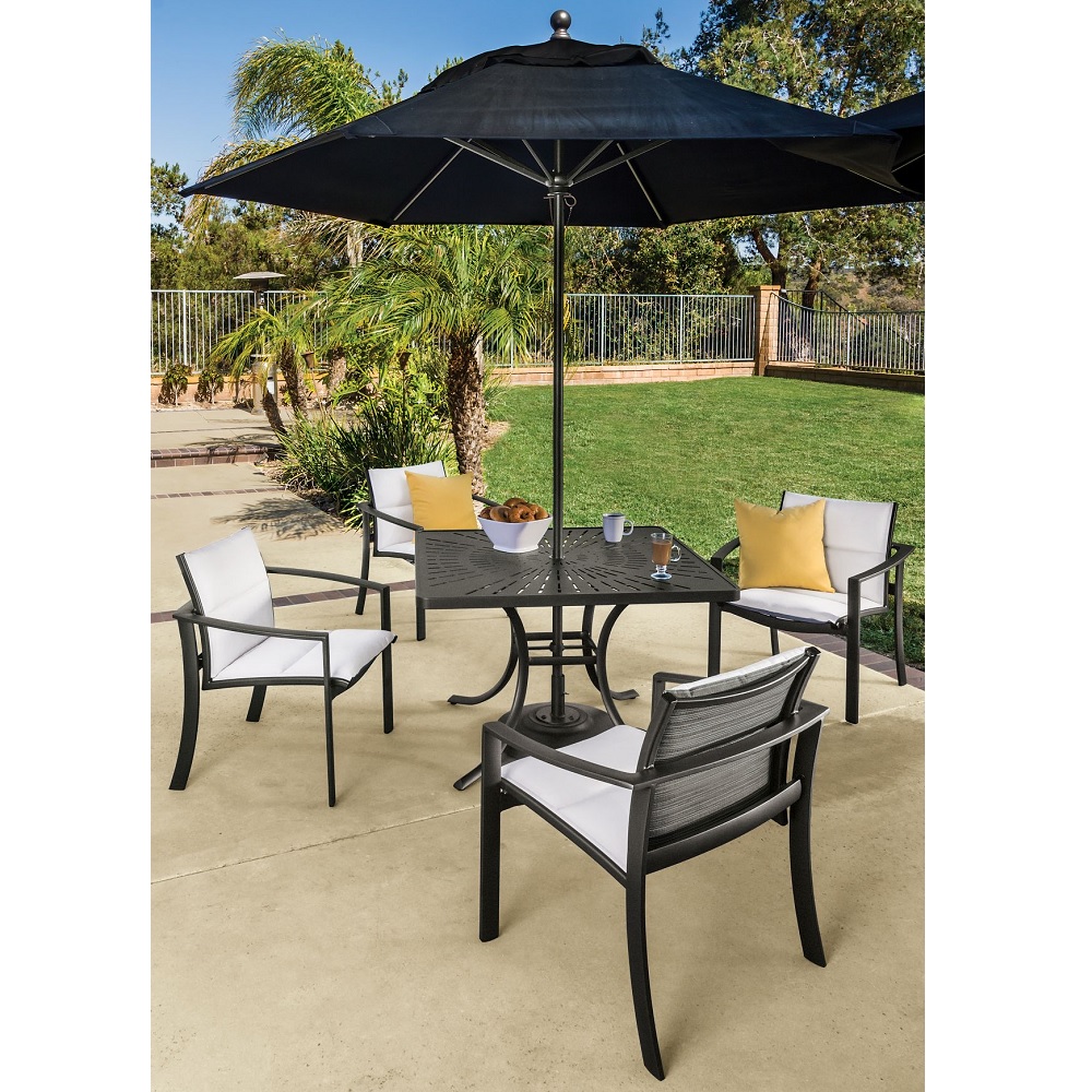 Tropitone Kor Padded Sling Outdoor Dining Set for 4 - TT-KOR-SET10