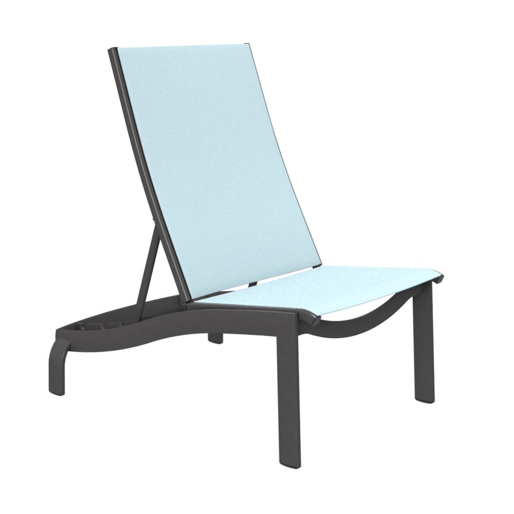 Tropitone Kor Relaxed Sling Armless Recliner Lounge Chair - 891820