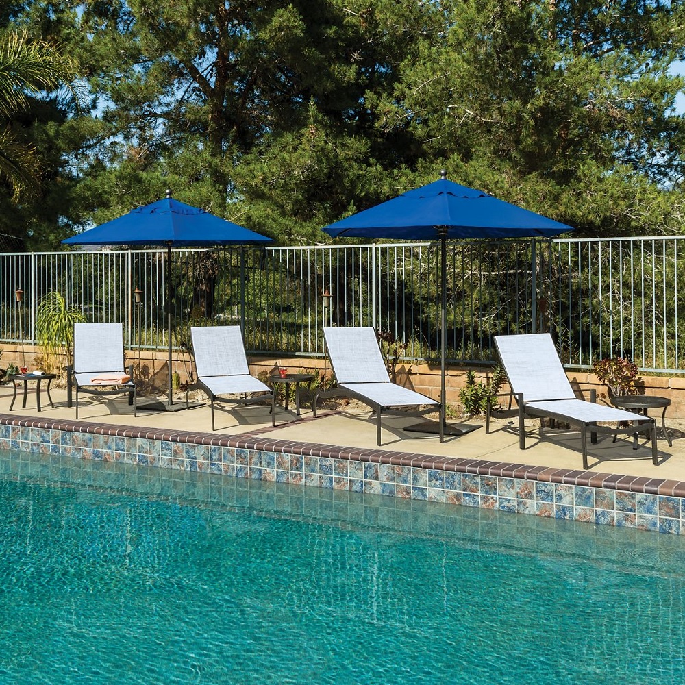 Tropitone Kor Relaxed Sling Outdoor Chaise Lounge Set for 4 - TT-KOR-SET14