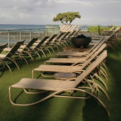 Tropitone La Scala Padded Sling Chaise Lounge Set - TT-LASCALA-SET2
