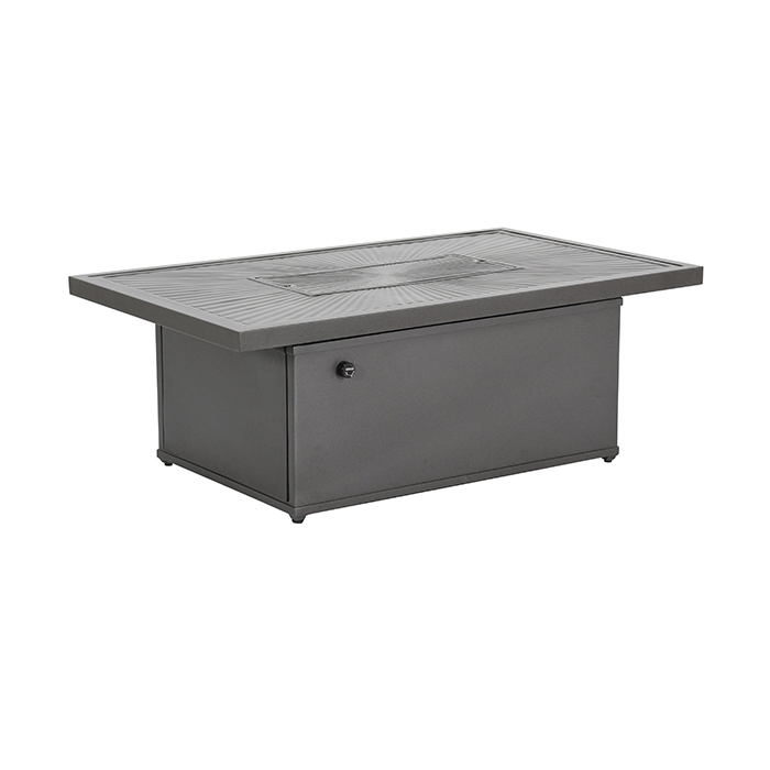 Tropitone Linea 50" x 30" Match Light Fire Pit Table - 18"H - 262053FPL-18