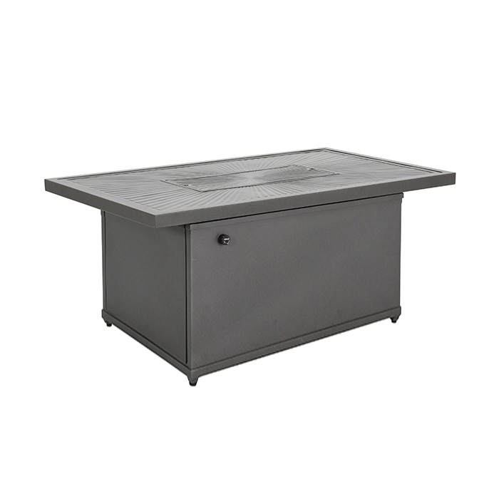 Tropitone Linea 50" x 30" Match Light Fire Pit Table - 24"H - 262053FPL-24