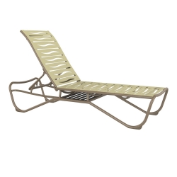 Tropitone Millennia EZ Span Wave Armless Chaise Lounge with Shelf - SH951533WV