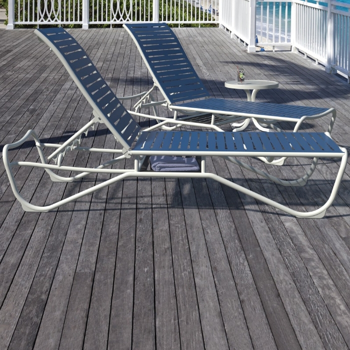 MILLENIA aluminum chaise with vinyl straps