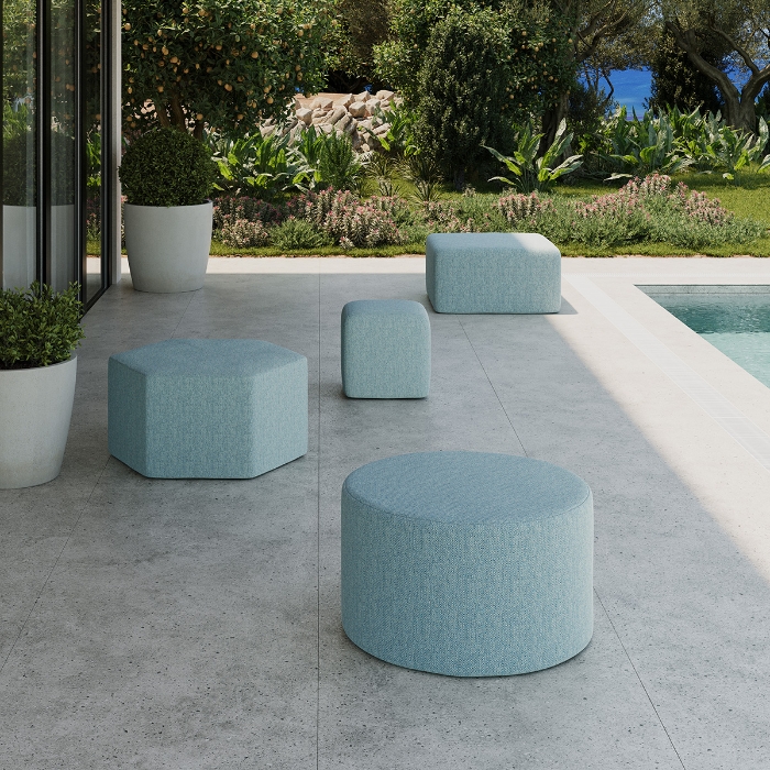 Resort Soft Seating 18" Square Stool set