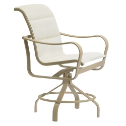 Tropitone Shoreline Padded Sling Swivel Counter Stool - 150027PS-25