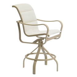 Tropitone Shoreline Padded Sling Swivel Bar Stool - 150027PS-28