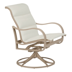 Tropitone Shoreline Padded Sling Swivel Rocker Dining Chair - 960269PS
