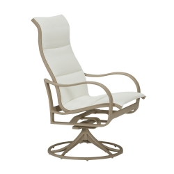 Tropitone Shoreline Padded Sling High Back Swivel Rocker Dining Chair - 960270PS