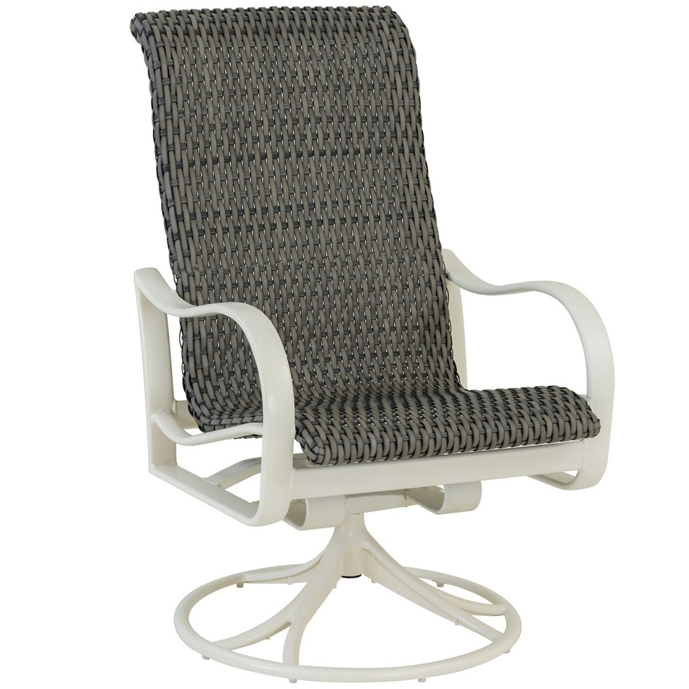 Tropitone Shoreline Woven High Back Swivel Rocker Dining Chair - 961770WS