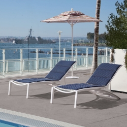 Tropitone South Beach Padded Sling Outdoor Chaise Lounge Set for 2 - TT-SOUTHBEACH-SET5