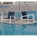 south beach aluminum spa chair with padded sling seating