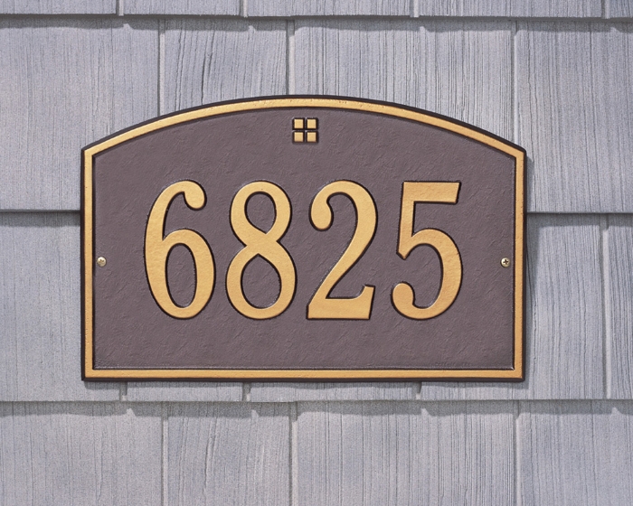 Cape Charles Standard Wall Address Plaque - One Line - 1175