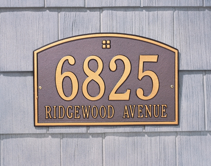 Cape Charles Standard Wall Address Plaque - Two Line - 1176