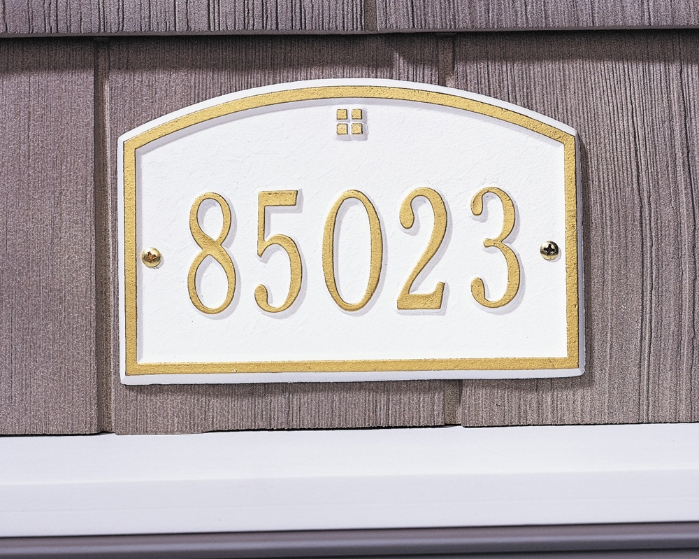 Cape Charles Petite Wall Address Plaque - One Line - 1179