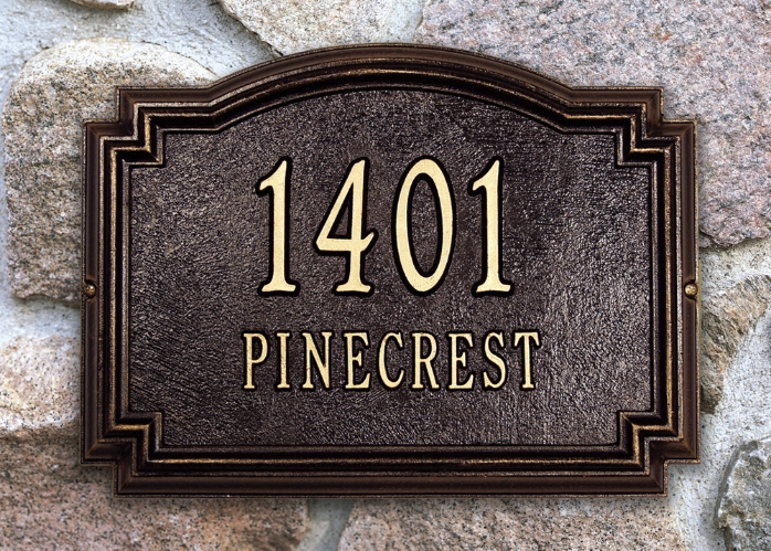 Williamsburg Standard Wall Address Plaque - Two Line - 1291