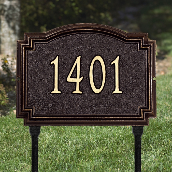 Williamsburg Standard Lawn Address Plaque - One Line - 1292