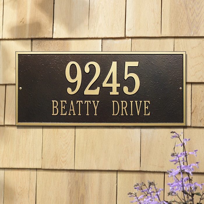 Hartford Estate Wall Address Plaque - Two Line - 1325