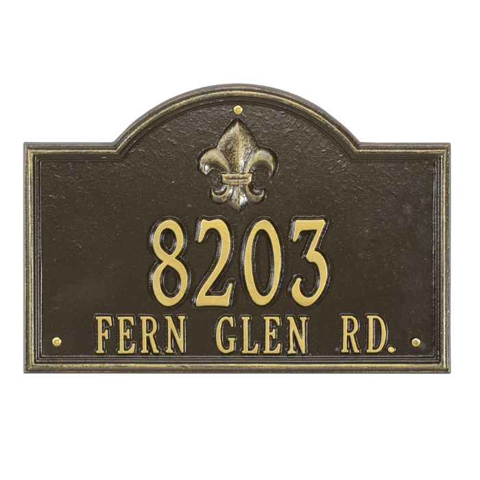 Bayou Vista Standard Wall Address Plaque - Two Line - 2845